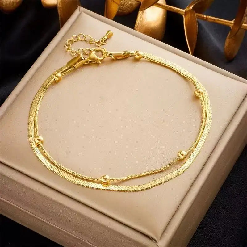 Stainless Steel Bohemian Style Personalized Anklet - E12