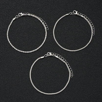 5 Pcs Exquisite Metal Butterfly Star Heart Pendant Anklets Set Bohemia Vintage Pearl Pendant Foot Bracelet Beach Woman Jewelr