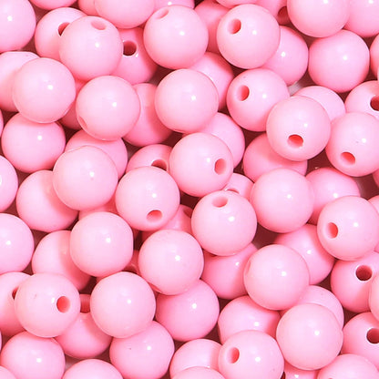 10-100Pcs/Lot 6-20mm Solid Color Round Acrylic Beads Loose Spacer Beads For DIY Keychains Decoration Handmade Crafts Accessor