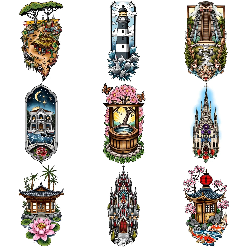 Tattoo Stickers English Word Waterproof Long Lasting Realistic Transfer Temporary Black Letters Feather Body Art For Men Wome