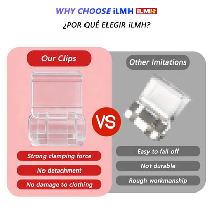 iLMH Invisible Leg Shortening Clip, Non-Slip Pants Edge Clip, Quick Fix Hem Clip, Hidden Pants Adjuster, Sewing Accessories