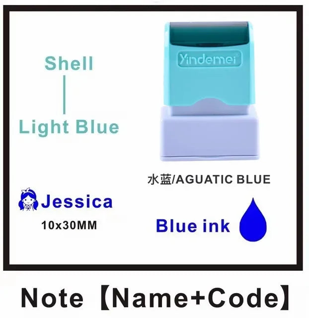 Customized Arabic Hebrew Name Stamp Waterproof Seal Custom Teacher Signature Student Child Cloth Ink Stamp Selfing-inking Sta