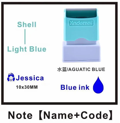 Customized Arabic Hebrew Name Stamp Waterproof Seal Custom Teacher Signature Student Child Cloth Ink Stamp Selfing-inking Sta