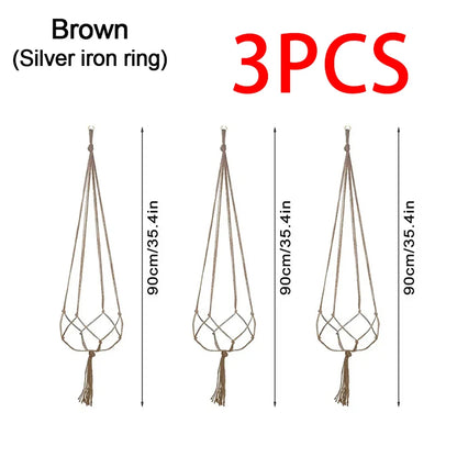 Hanging Plant Pot Hanging Basket Vases with Hook Creative Macrame Suspension Plant Planters for Hanging Flower Pot Net