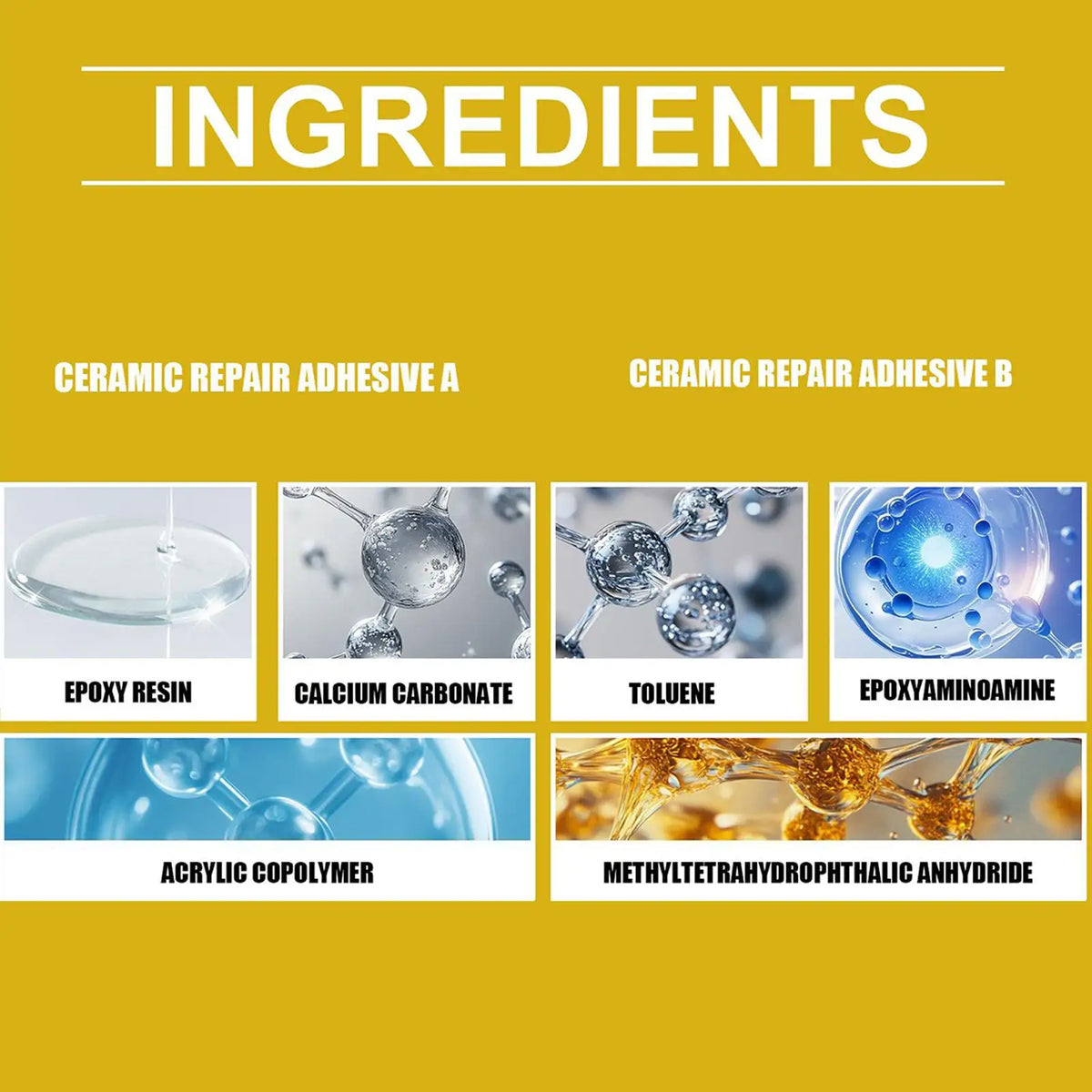 Gold Glue for Ceramics Glass Sculptures Repair Gold Adhesive Adhesive Food Safe for Bathtub Vanity Plate Art Craft Figurines
