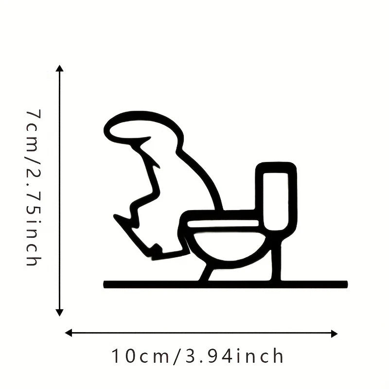 Bathroom Sign Black Shower Figure Wall Decoration Minimalist Line Rustic Door Sign Funny Shower Man Wall Art Home Decor - J