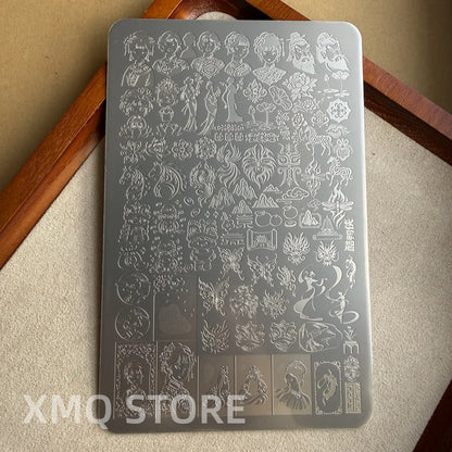 XMQ Nail Art Stamping Plates Handwriting Templates for Creative Design Manicure Tools