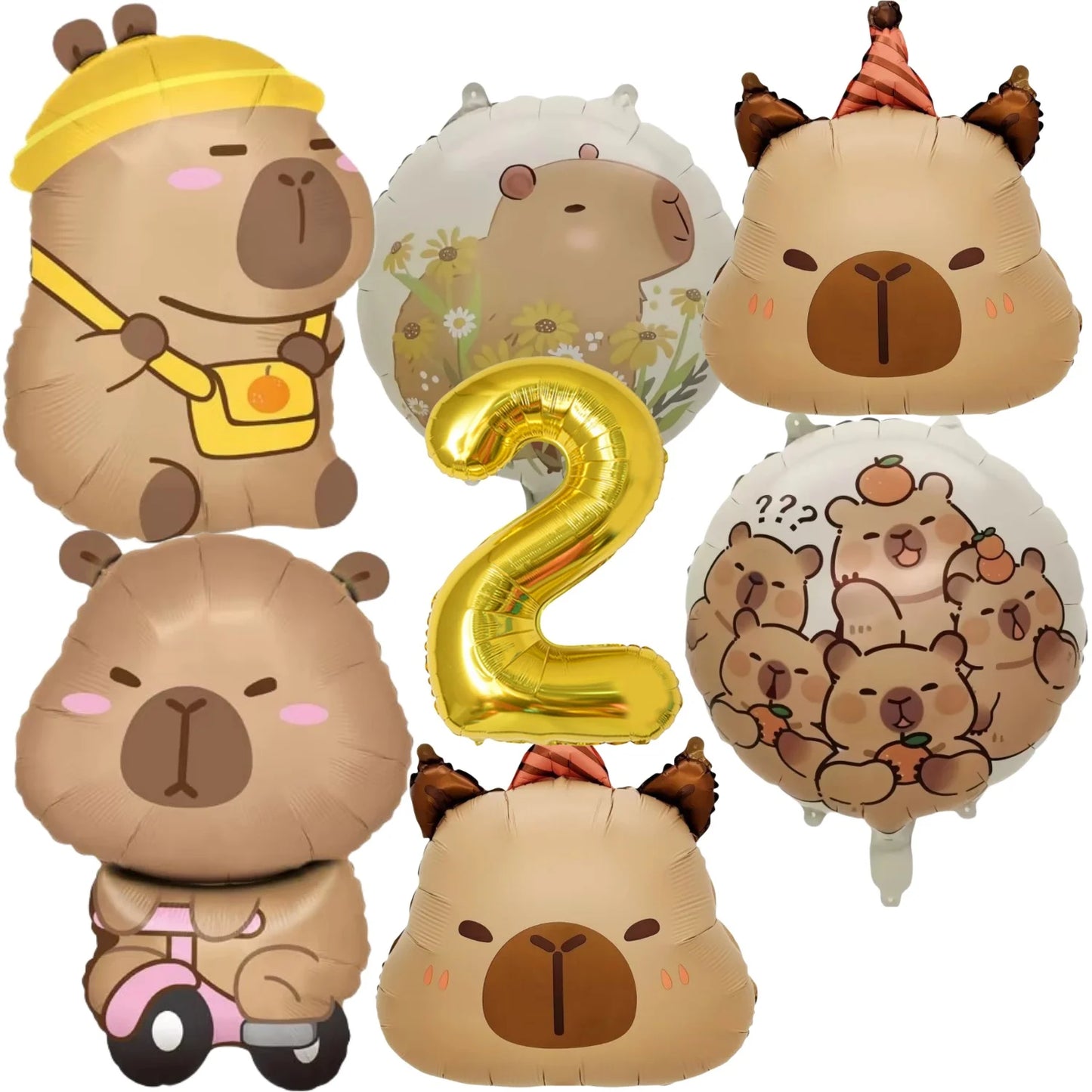 Birthday Decoration Capybara Birthday Invitation Card Cup Tablecloth Plate Napkin Poster Baby Shower Birthday Girl Party Favo