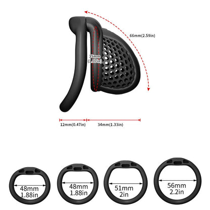 Male Chastity Cage Breathable Honeycomb Design With Removable Lock Cock Cage Comfortable Anti Pinch BDSM For Men Adult Sex To