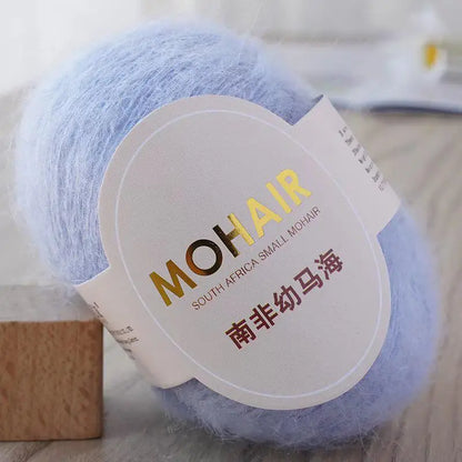 Crochet Mohair Yarn, Extra Soft Long Hair Yarn, Baby Wool for Knitting, Warm Yarn for Sweaters, Shawls, DIY Crafting Material