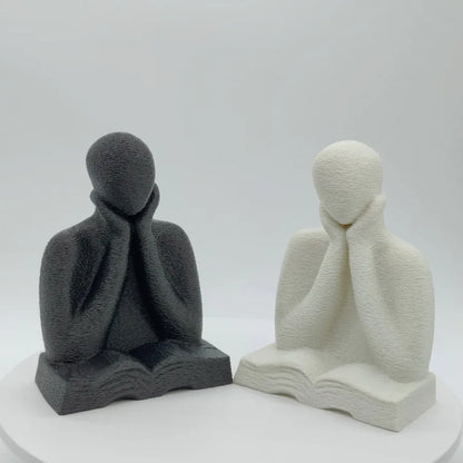 An Abstract Figure Ornament, A 3D-printed Thinking Figure Statue, A Desktop Decoration for Readers, and A Graduation Season G