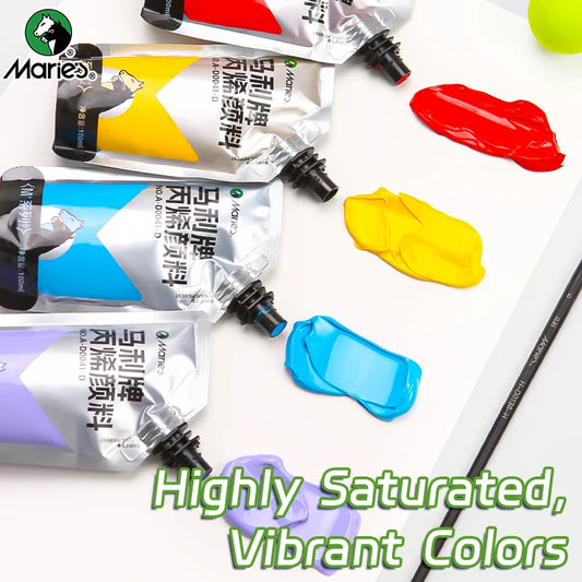 100ml Marie's Acrylic Paint,Assorted Colors,Waterproof,Pigments for DIY Craft,Rock,Wood,Professional Pigments for Adults,Arti