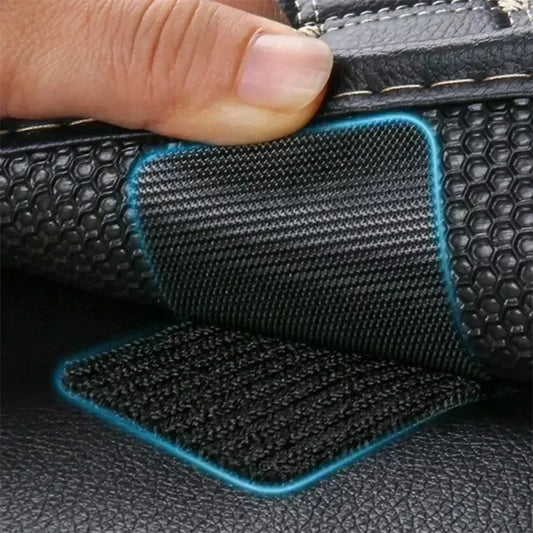 Car Floor Mat Fixed Patches Self Adhesive Hook and Loop Fastener Tape Double Sided Sewable Stickers for Car Carpet Dashboard 