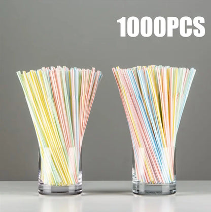 50-3000Pcs Multicolor Kitchen Beverage Straws Rietjes Drinking Straw Cocktail Rietjes Wedding Party Straws Accessories