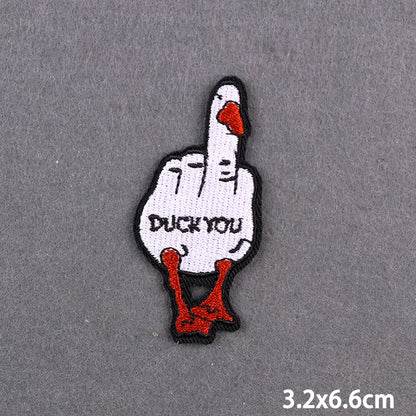 Warning Letters Embroidery Patches For Jeans Good Vibes Iron On Patch Thermoadhesive Patches For Clothes Applique Stickes Log