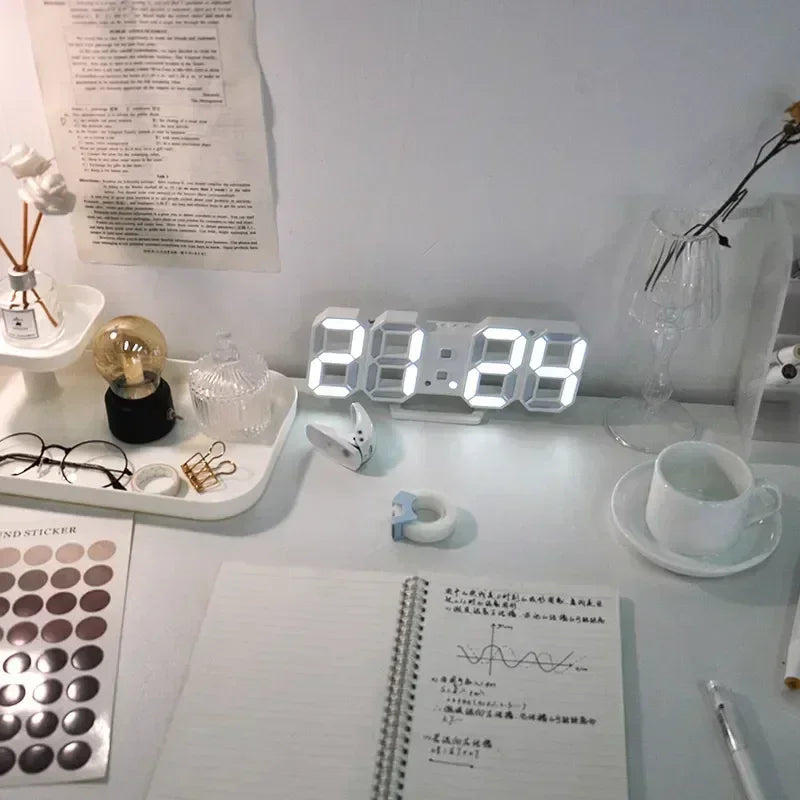 Digital Wall Clock Desk Watches Electronic Alarm Modern Home Decoration for Bedroom Decor Interior Led Table Clocks Living Ro