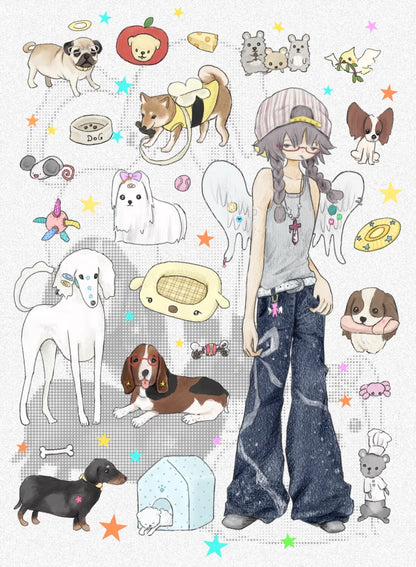 Vintage-Toned Girl Sticker Collection | Nostalgic Aesthetic Decals for Journaling, Scrapbooking & DIY Crafts - Gray (Style 07
