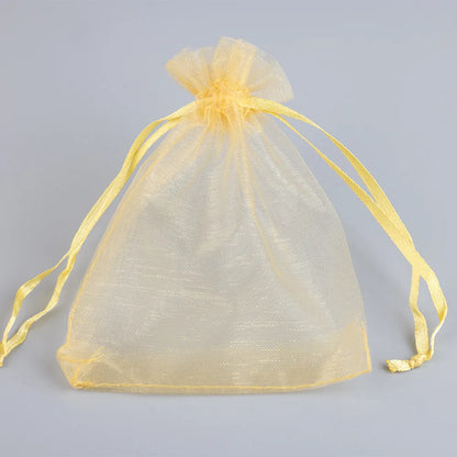50/100pcs Colorful Organza Gift Bag 5x7 7x9 9x12 10x15 13x18cm Party Wedding Favors Candy Jewelry Packaging Drawstring pouche