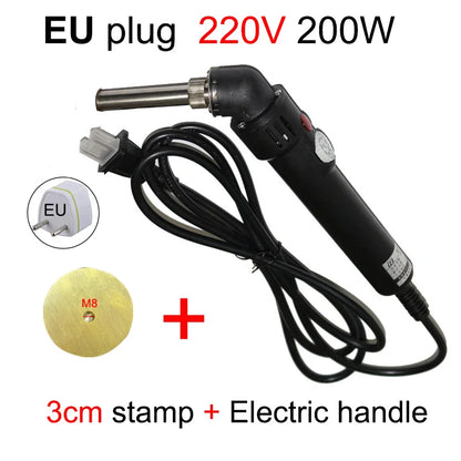 Custom Electric Branding Iron Temperature-Controlle Stamping Heater Wood Handcraft Leather Cake Food Adjustable Temperature I