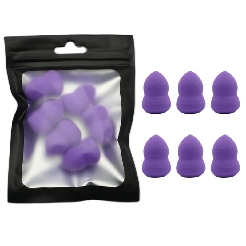OGEYERO6pcs Mini Makeup Sponge Puff Beauty Egg Sponge for Makeup Concealer Foundation Face Cosmetic Puff Kit Make Up Blender 