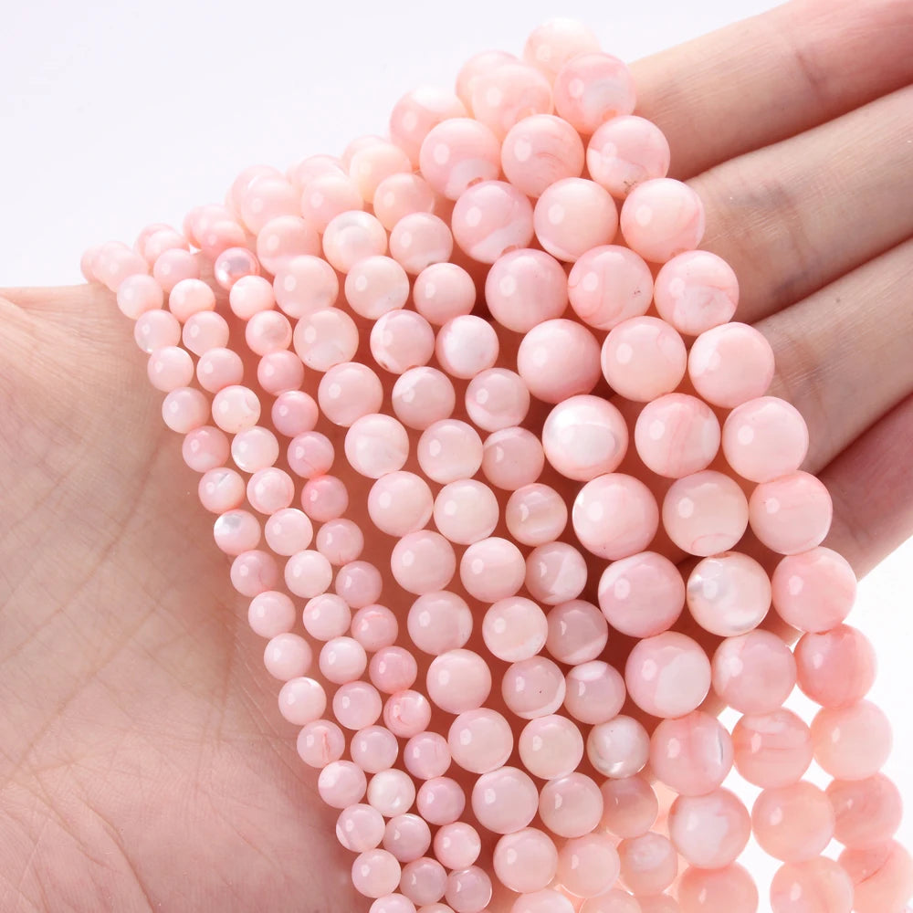 Natural Freshwater Shell Pearls Beads Round Loose Spacer Beads for Jewelry Making DIY Bracelet Necklace Accessories 4 6 8 10m