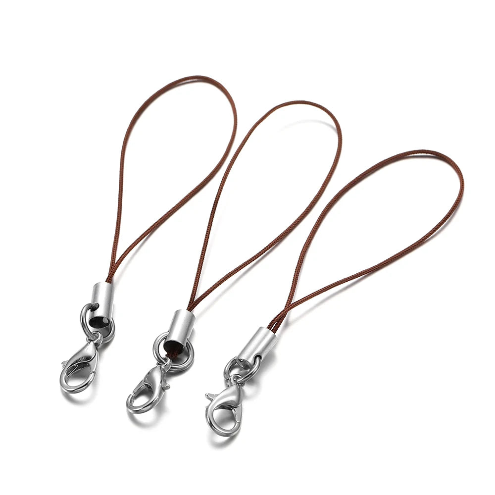 20/50/100Pcs Lanyard Lariat Strap Cords Lobster Clasp Rope Keychain Hooks Mobile Set Charms Keyring Pendant Key Ring Accessor