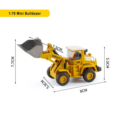Engineering Diecast Toys for Boys Alloy+Plastic Tractor Excavator Backhoe Crane Bulldozer Kids Truck Children Vehicle Model G
