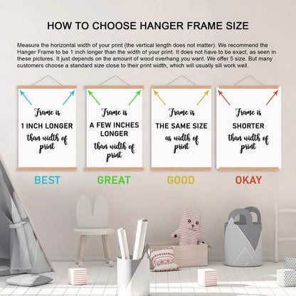 1PC Magnetic Wooden Poster Hanger Frames 5Colors Photos Wall Art Canvas Print Painting Teak Pine Wood Living Room Home Decor