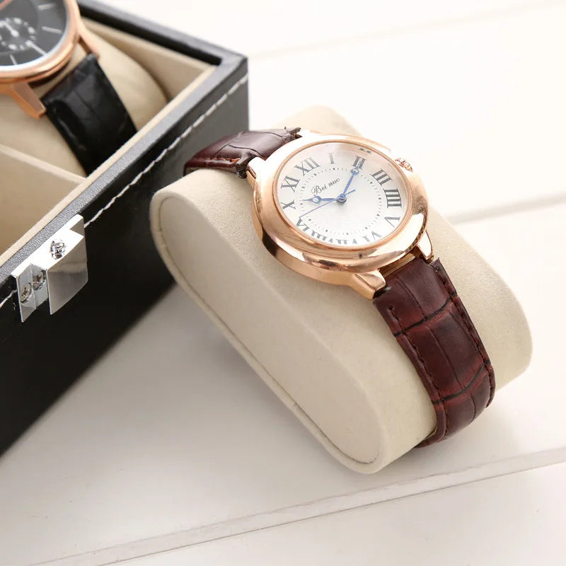 PU Leather Display Storage Collection Organizer Watch Box Case With Glass Top Slot Men Watch Bracket Display Box Gifts