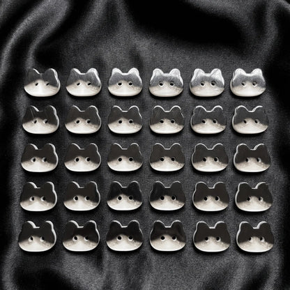 30pcs Tuxedo Cat 12mm Kitty Buttons Creative Cute Calico Cat Buttons Fashionable Resin Ginger Cat Buttons Clothes Accessories
