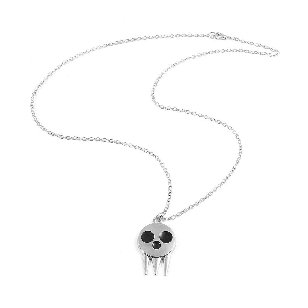 Comic Peripherals SOUL EATER Death the Kid the Same Skull Necklace Horror Style Souvenir Props Jewelry Necklace Gift for Fans