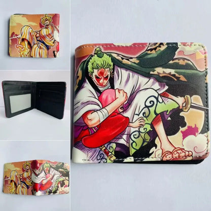 Anime One Piece Monkey D Luffy Roronoa Zoro Stylish and Simple Foldable Wallet Student Coin Purse Cute Things for Girls - 12