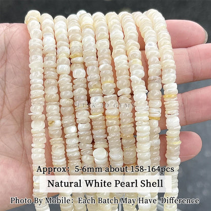 Natural Shell Beads Irregular Shape Smooth Beads Loose Spacer Bead For Jewelry Making Diy Earrings Necklace Accessory Finding