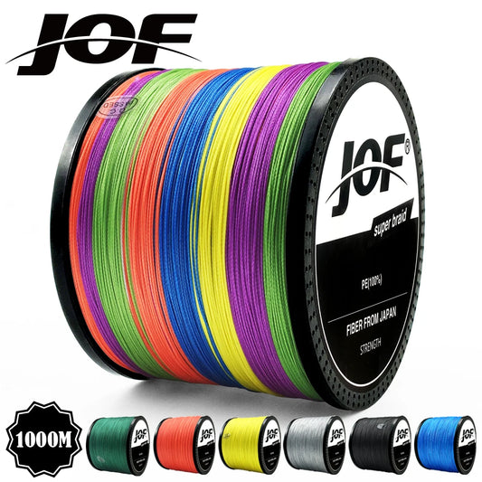 JOF 300M 500M 1000M 8 Strands 4 Strands 18-88LB PE Braided Fishing Wire Multifilament Super Strong Fishing Line Japan Multico