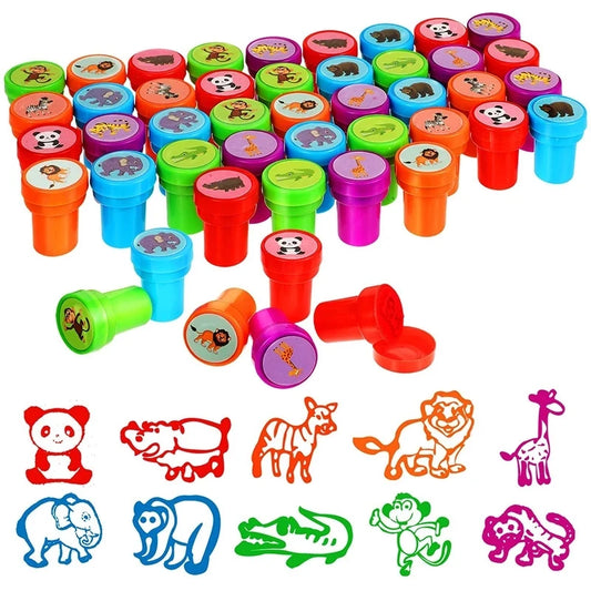 10pcs Assorted Stamps for Self-ink Stamps Toy Stamps Smiley Face Seal Scrapbooking DIY Painting Photo Album Decoration
