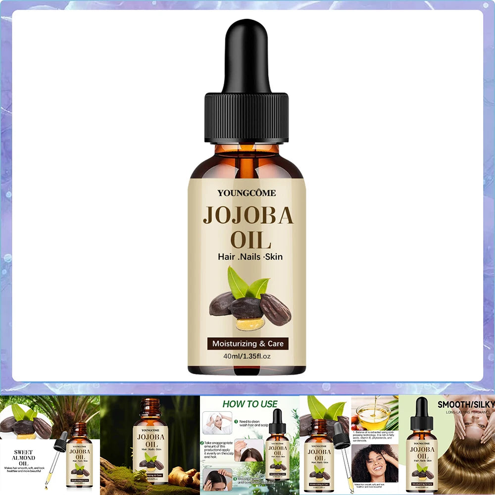 Organic Jojoba Oil, Pure Moisturizing Oil For Face, Hair, Skin Nails | Natural Cold Pressed Hexane Free Carrier Oil Hair Rela