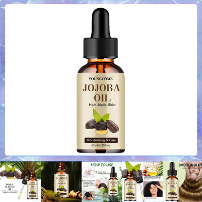 Organic Jojoba Oil, Pure Moisturizing Oil For Face, Hair, Skin Nails | Natural Cold Pressed Hexane Free Carrier Oil Hair Rela