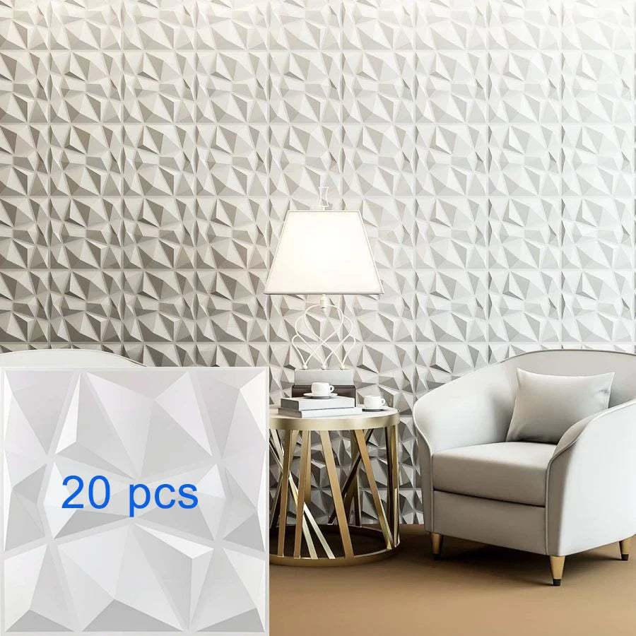 12pcs/20pcs 3D textured wall panels for indoor wall decoration,suitable for living room hall bedroom hotel office,30cmx30cm -