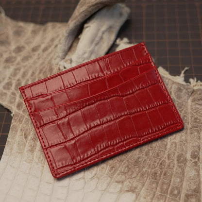 Custom Name Monogram Luxury Genuine Leather Men Wallet Card Holder Crocodile Pattern Gift for Girlfriend Boyfriend Friend Her