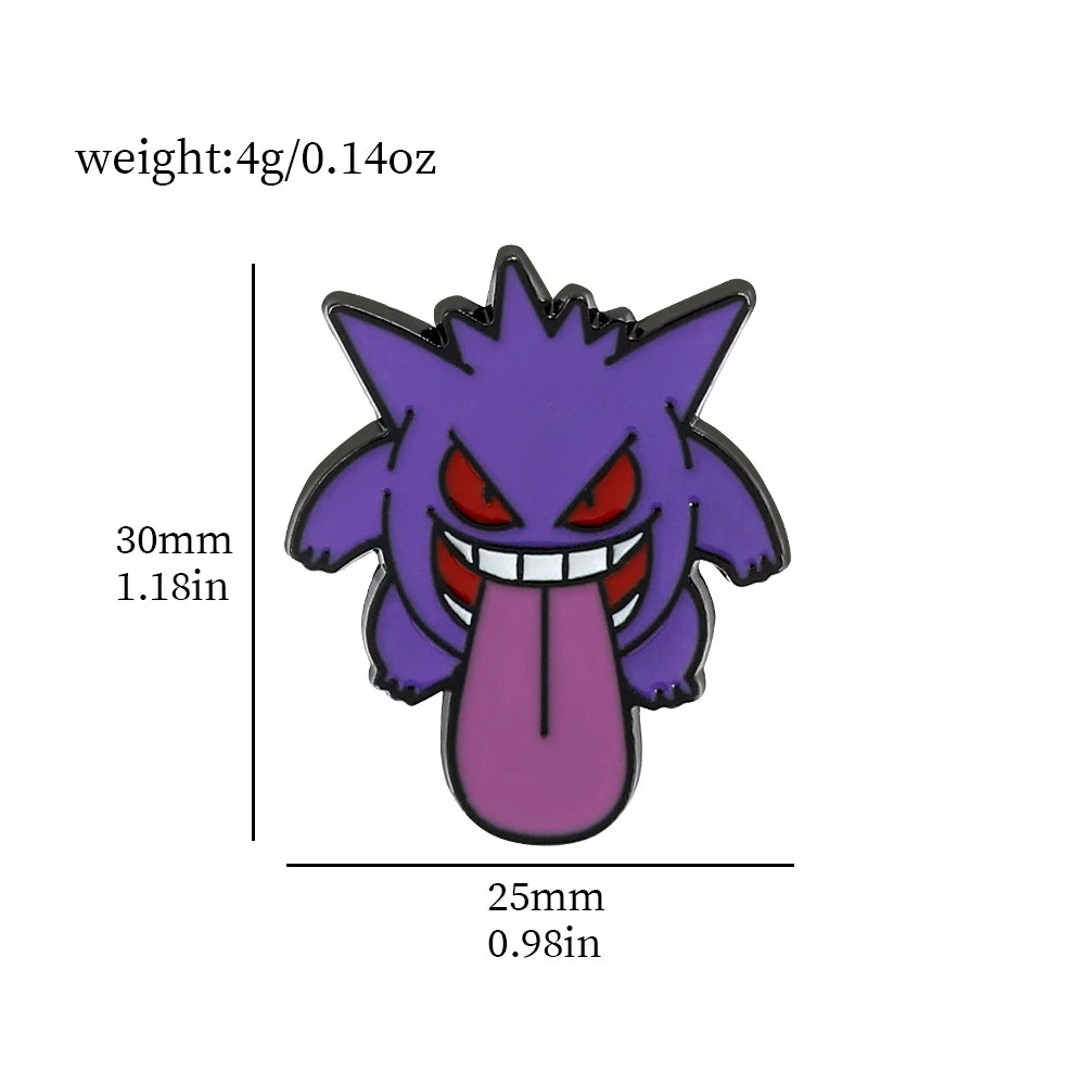 Gengar Cartoon Brooches Anime Enamel Lapel Pins for Backpack Accessories Fans Collection Brooches Jewelry Gift - Gengar 5