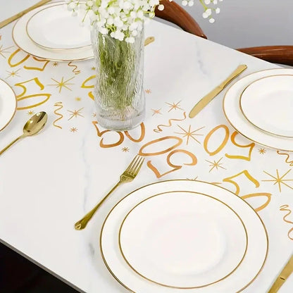 20th 30th 60th Birthday Table Runner Decor for 20 30 60 Birthday Table Party Supplies 3M Gold Table Runner Roll Birthday Deco