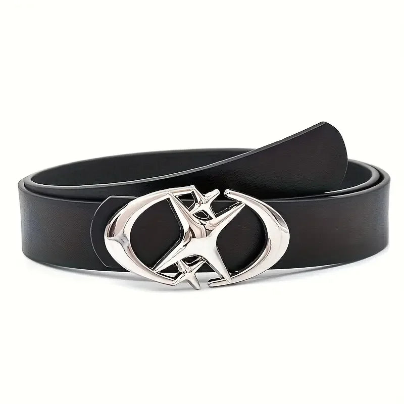 Stylish Oval Cross Metal Buckle Belt - Durable, Simple, and Universally Compatible - Unisex Gift Idea for Men and Women - NDX