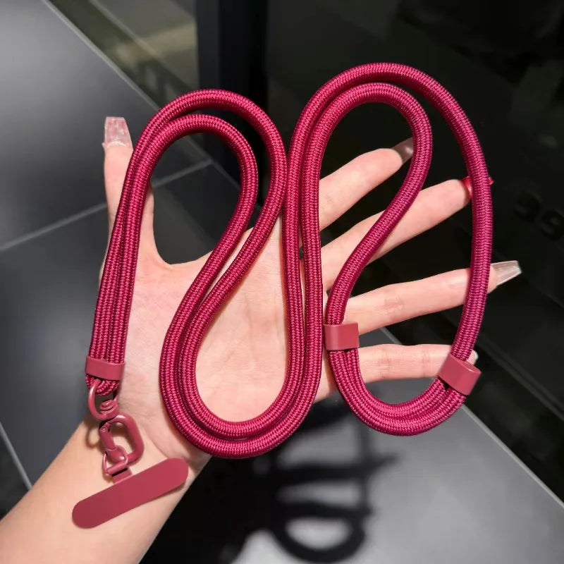 Universal Adjustable Phone Lanyard Crossbody Necklace Strap Phone Case Long Hanging Rope with Clip Anti-Lost Durable and Stur
