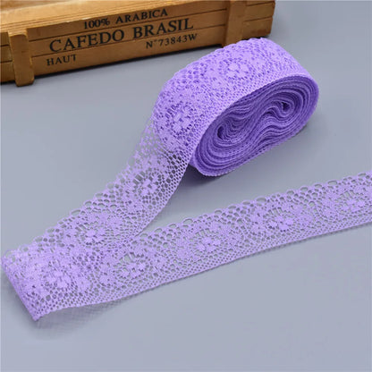 Lace Trim, 10 Yards High Quality Lace Tape, 40MM Wide Embroidered Trim for Sewing, DIY Crafts, Scrapbooking Projects, Gift Wr