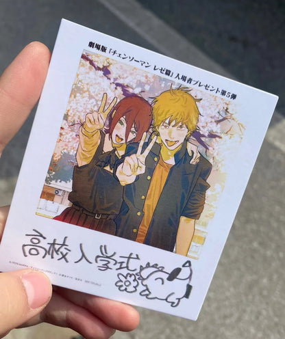 Anime Reze Denji Small Card Photo Cards Cosplay DIY Postcard Bookmark Accessories Ornament Props 2pcs/Set