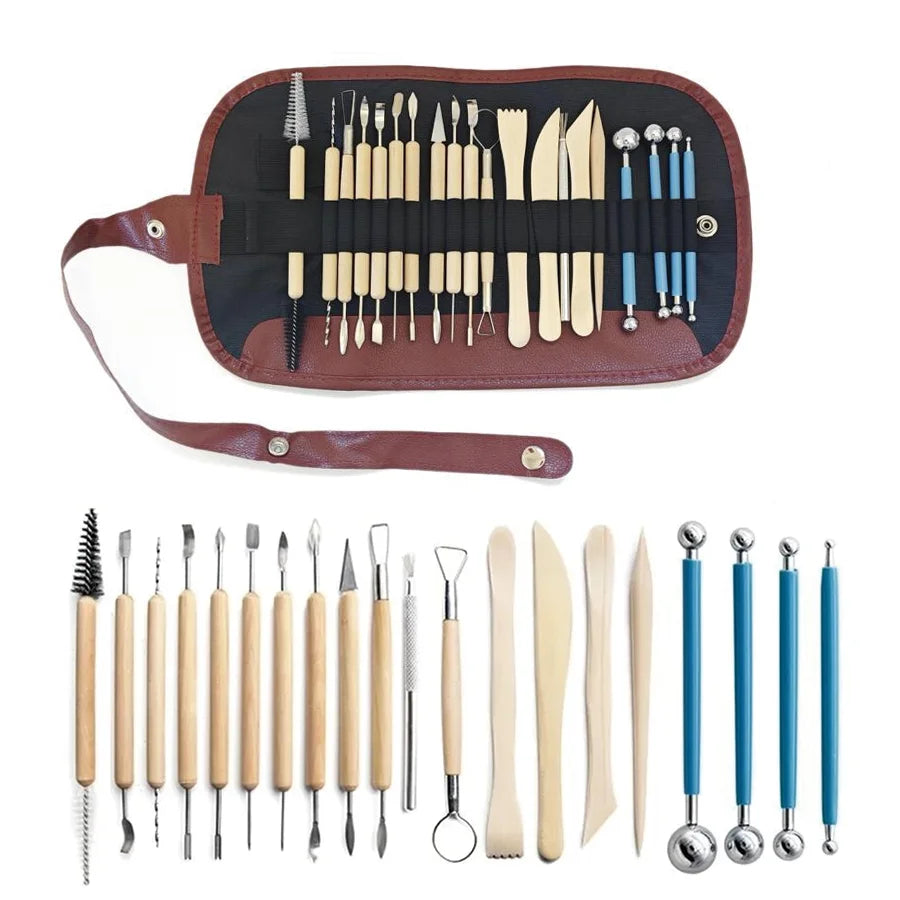 Pottery Clay Sculpting Tools Kit 8-61 Pcs/Set, Ceramic Wax Clays Carving Tools for Art Craft Pottery Sculpting Modeling Tool 