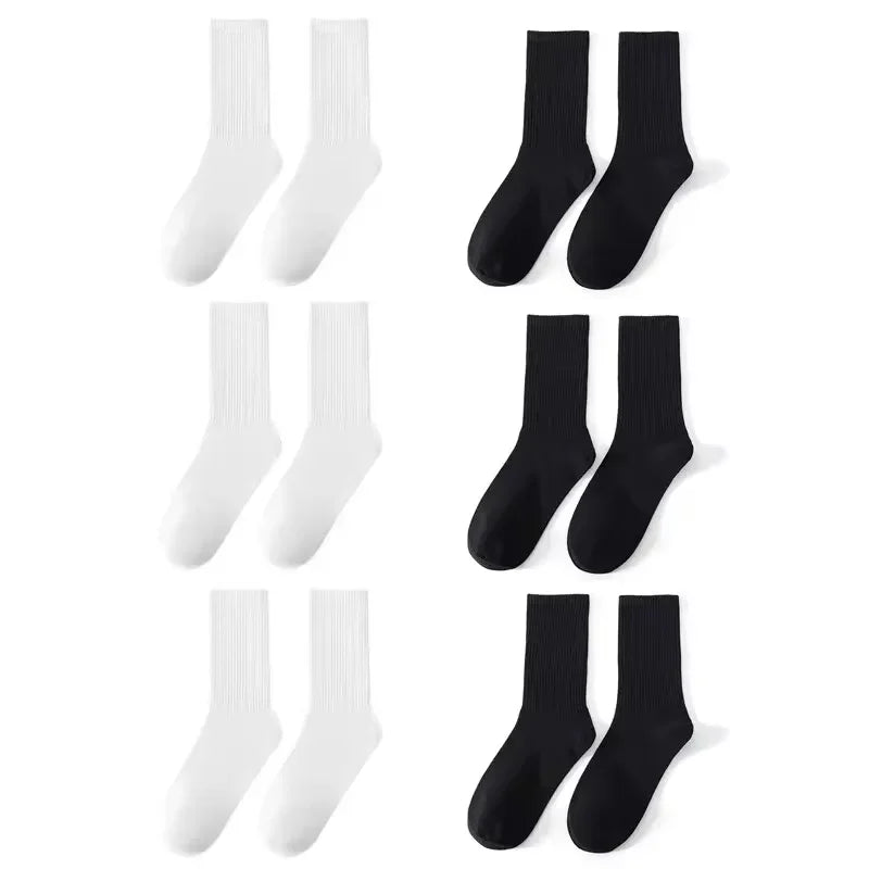 5 Pairs Of Men's Socks, Autumn And Winter Vintage Fun Fashion Athletic Socks, Sports Trend Socks - Mixed color 6 pair