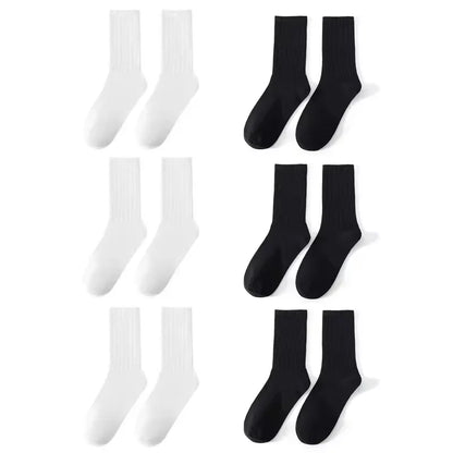 5 Pairs Of Men's Socks, Autumn And Winter Vintage Fun Fashion Athletic Socks, Sports Trend Socks - Mixed color 6 pair