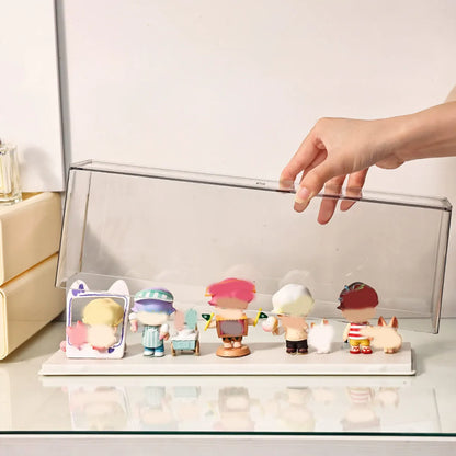 Transparent doll Display Cabinet, Dust-Proof Storage Box for Collectibles, doll and doll Display Rack, Stackable Storage Box