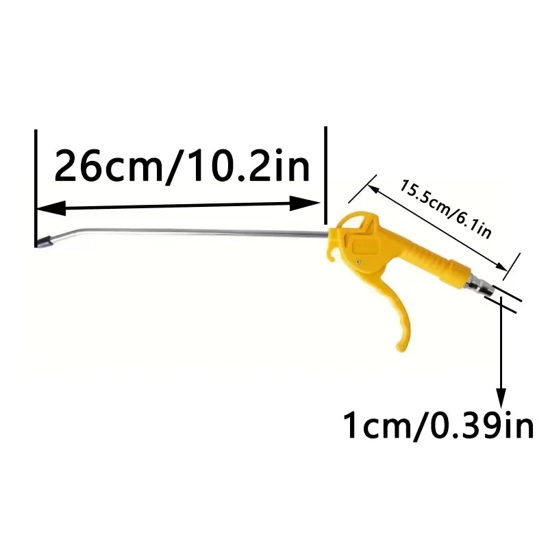 Air Blow Gun, High Flow Air Blower Gun for Compressor with Angled Bent Nozzle, Three Colors to Choose from, Short Style
